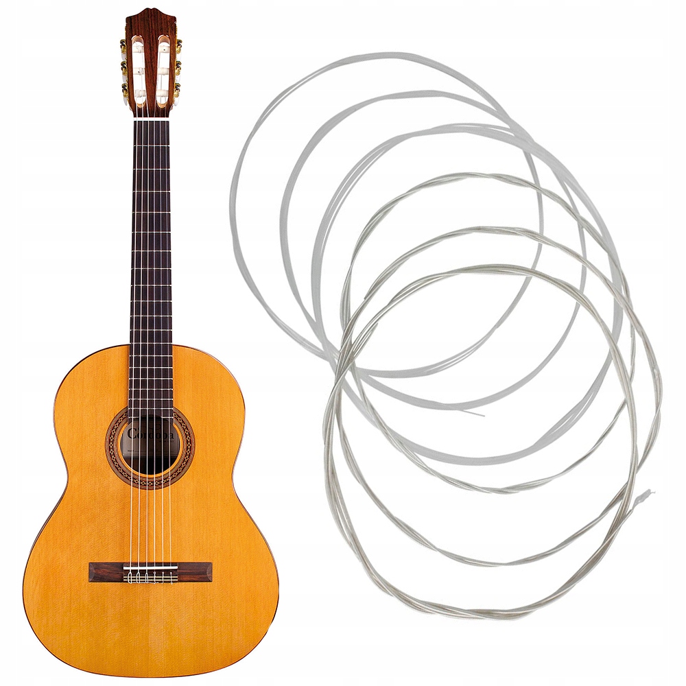 Gitarre, Konzertgitarre, Saiteninstrument, Holzoptik, Saitenset