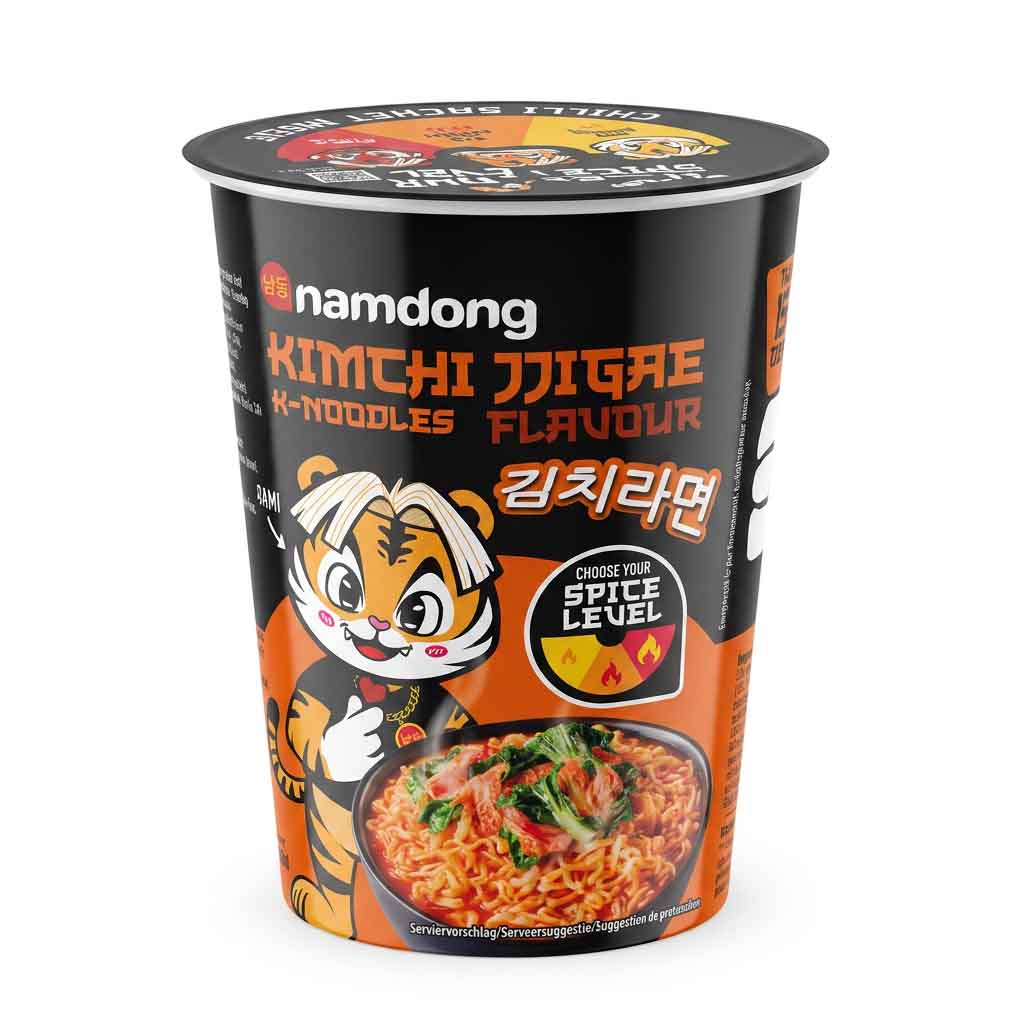 Instantnoodles, Korean flavor, Kimchi, Spice level, Cup