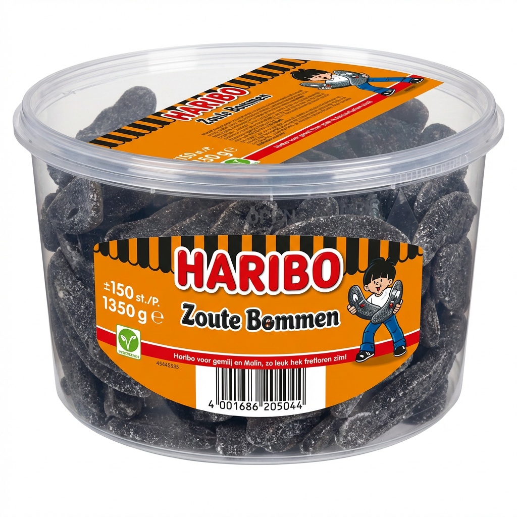 Haribo, Zoute BonBon, Gummibärchen, Kühlbar, 150 Stück