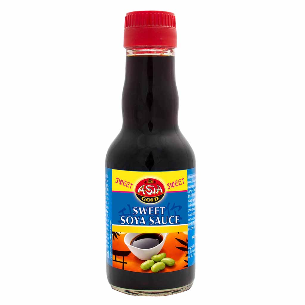 Sauce, Soja, Süße Sojasauce, Flasche, Sojasauce Etikett