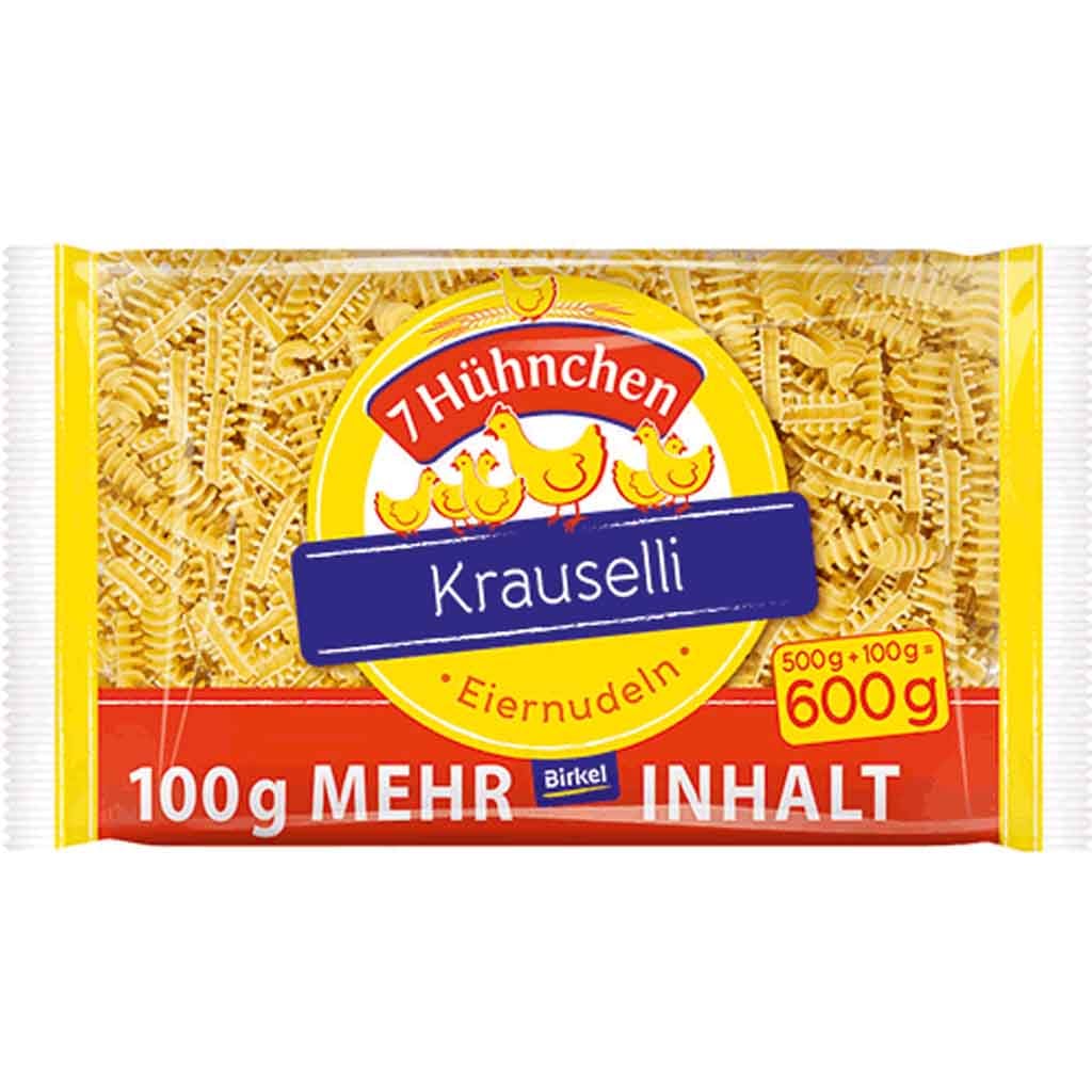 7 Hühnchen Karuselli 600g Frischei Nudeln MHD 22.07.27