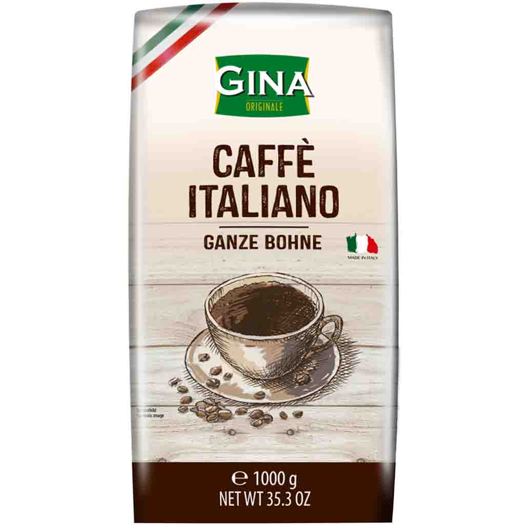 Gina Caffe Italiano ganze Bohne 1kg MHD 30.05.28