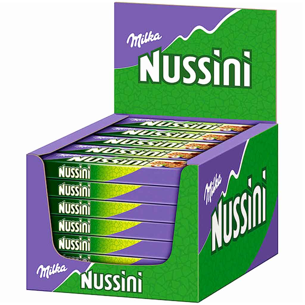 35x Milka Nussini Haselnuss á 31,5g=1102,5g MHD 12.01.27