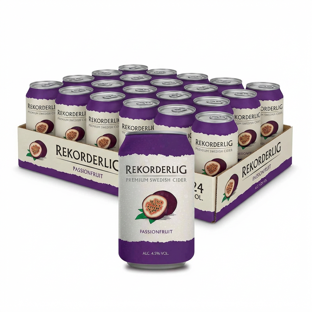 Cider, Passionfruit, Purple can, 12-pack, Schwedischer Cider
