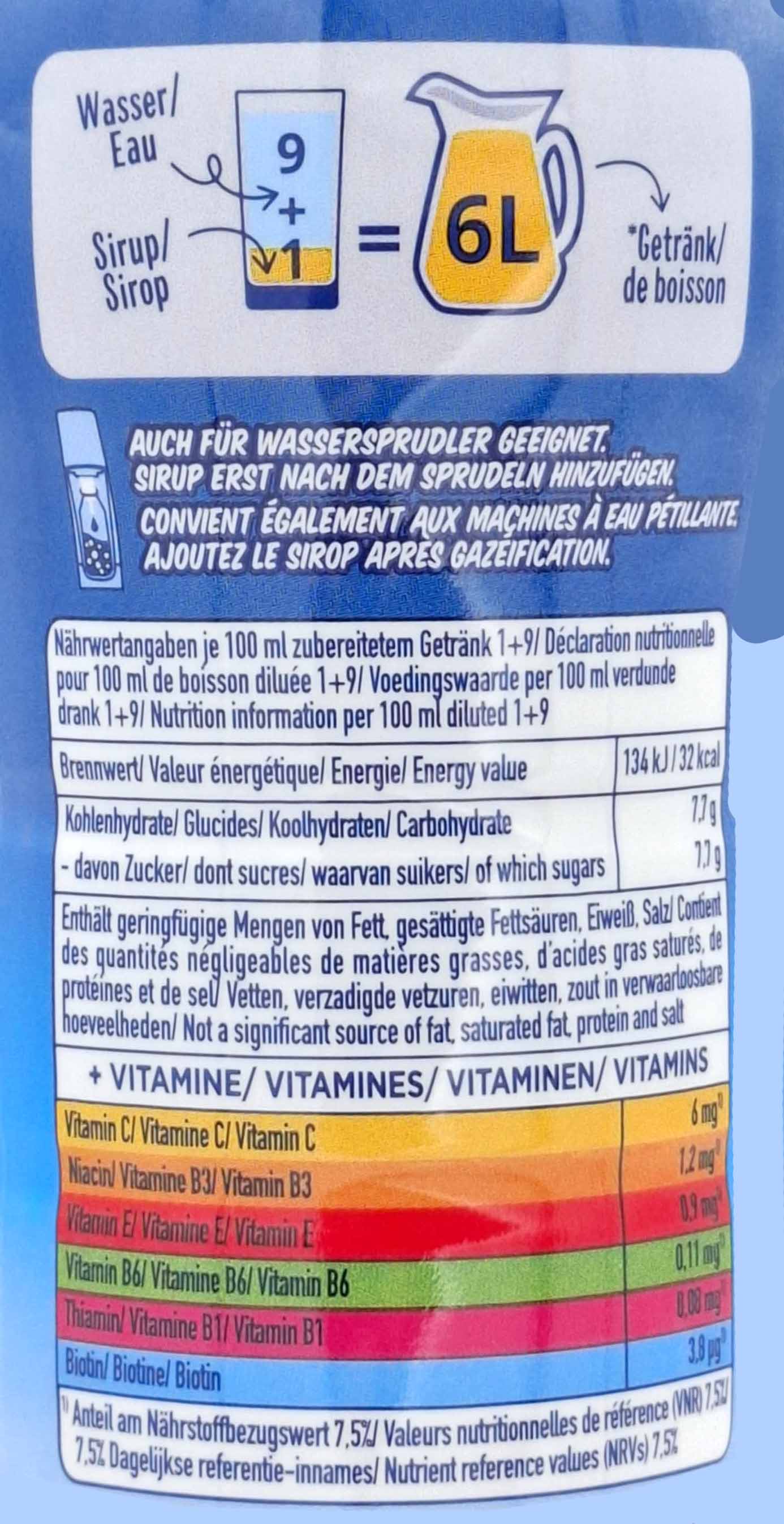 Capri-Sun SIRUP Multi Vitamin 6x600ml = 3,6L