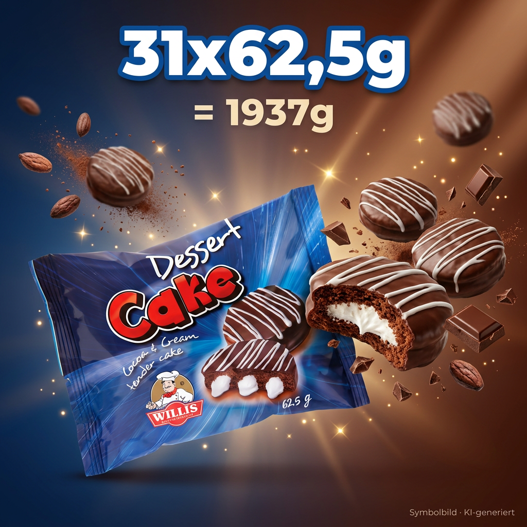 Schokokuchen, Dessertcake, Kekse, Schoko mit Füllung, 625 g