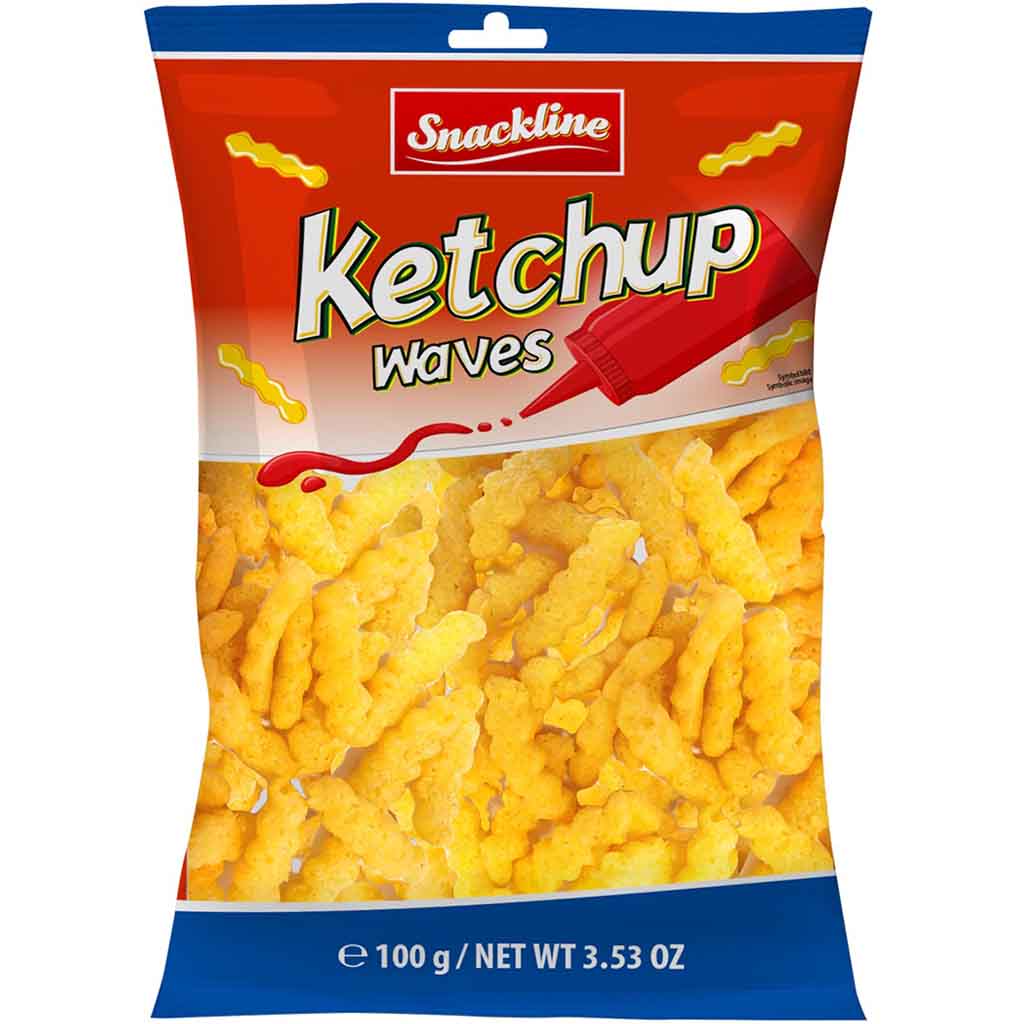 Snackline Ketchup Waves 100g