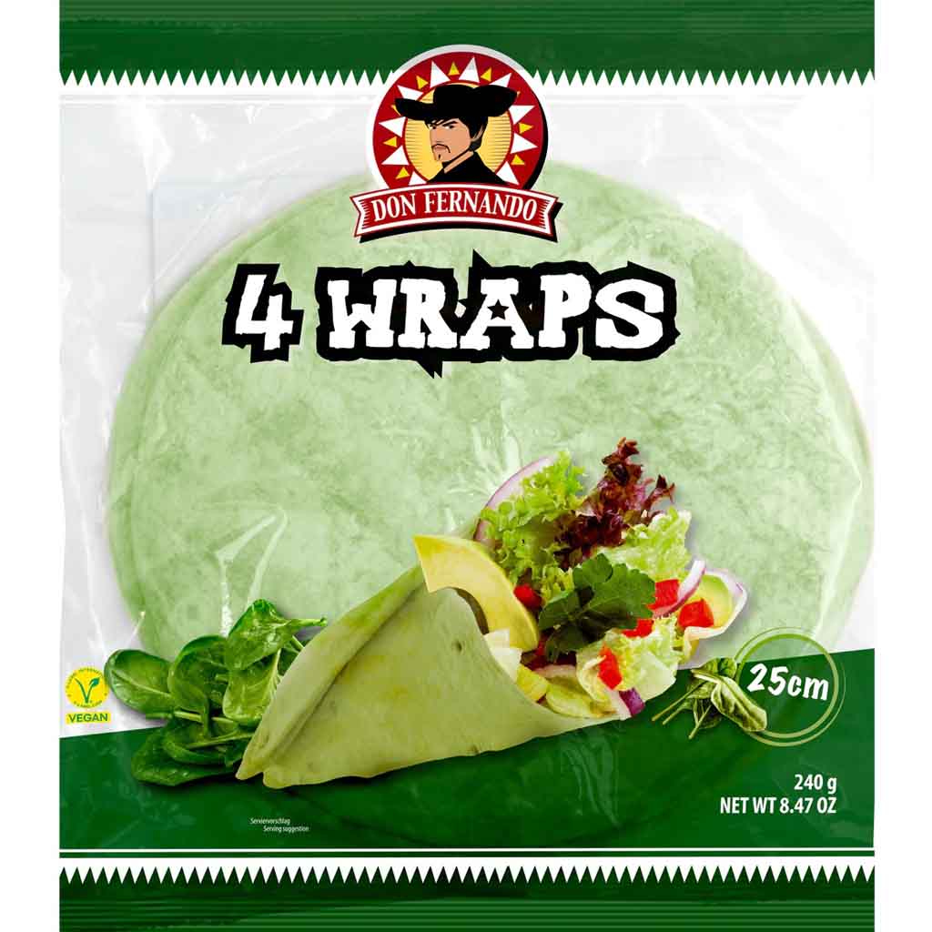Don Fernando Wraps Spinat Tortillas 4er 240g MHD 28.10.26