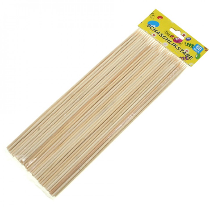 Schaschlikspieße aus Holz 80er 25cm