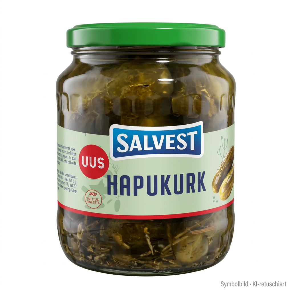 glas jar, pickles, happukurk, salvest, grüne etikette
