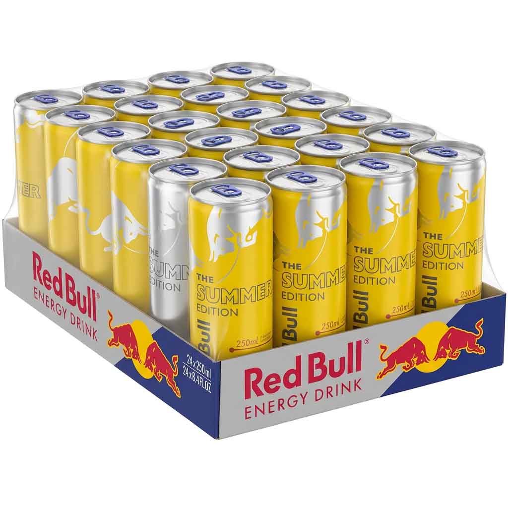 Energiedrink, Aluminiumdose, Gelbe Dose, The Summer Edition, Red Bull Verpackung