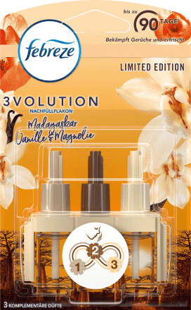 Febreze Lufterfrischer Duftstecker 3 Volution Madagaskar Vanille Nachfüllpack, 20 ml