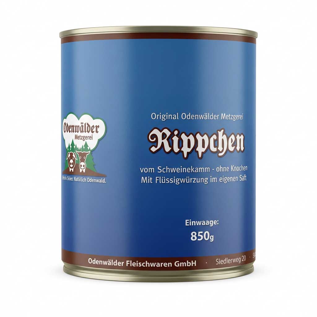 Rippchen, Schweinefleisch, Fleischware, saftig, Dosenprodukt