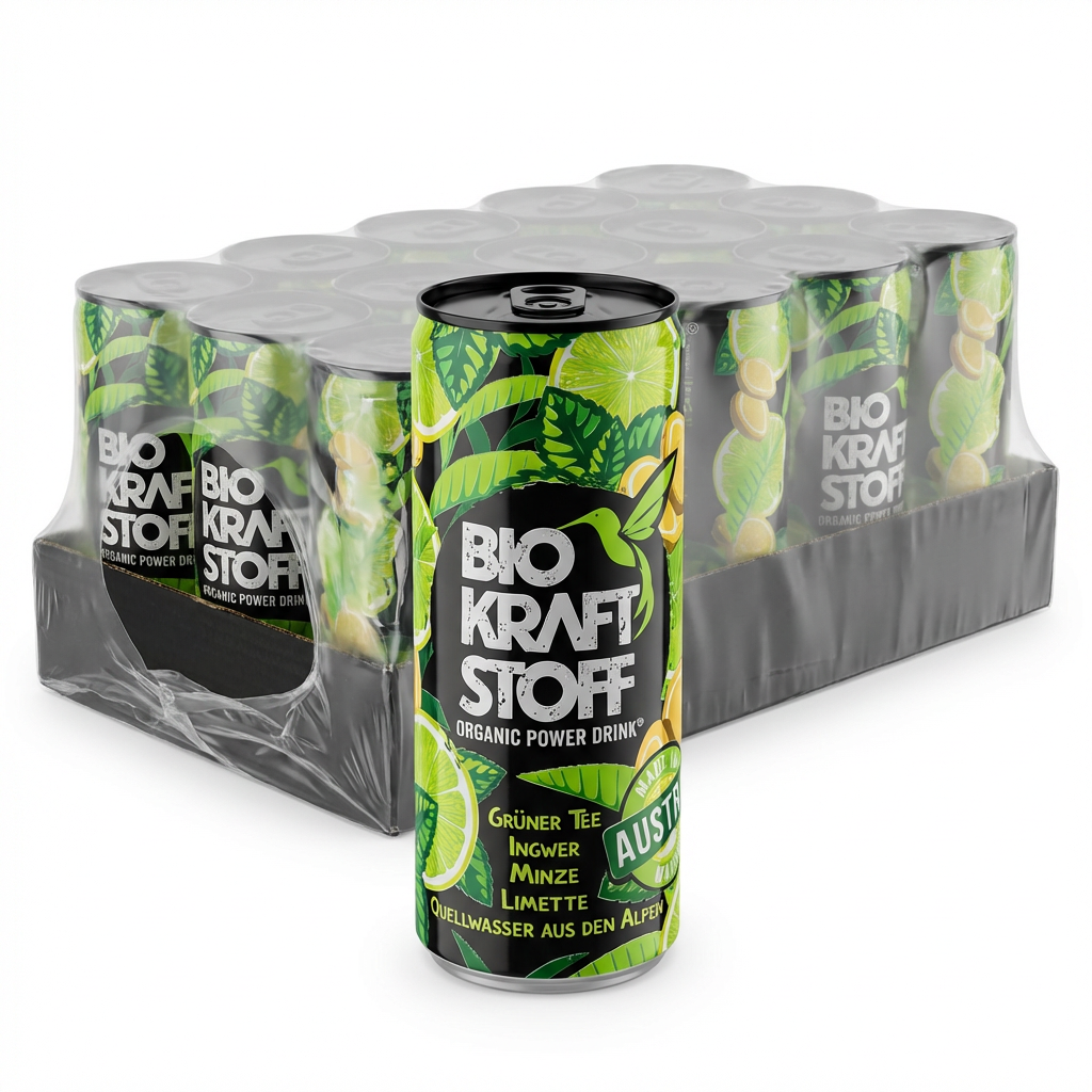 Energy drink, Organic, Grüner Tee, Zitrone, Alpenwasser