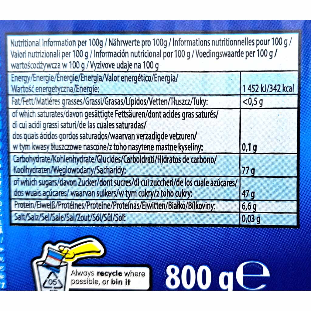 Nährwertangaben, Kalorien, Kohlenhydrate, Proteine, Salz