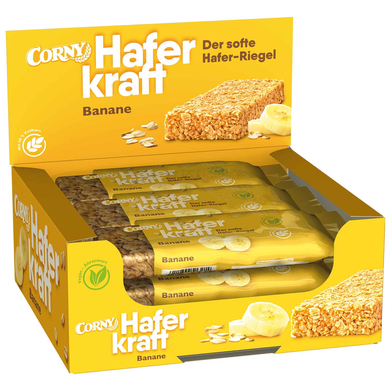 Corny Haferkraft Banane 12x50g=600g MHD 24.01.27