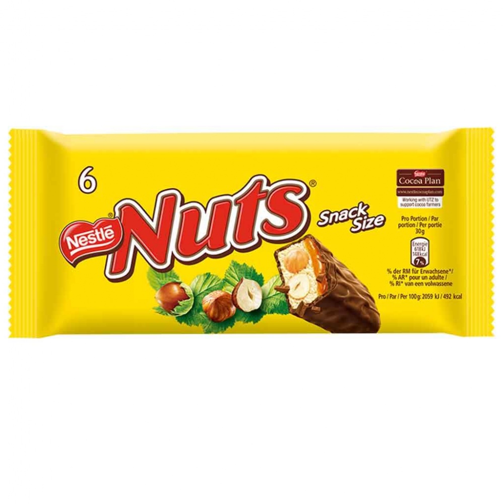 Nestle NUTS Snack Size 6x 30g MHD 30.01.27