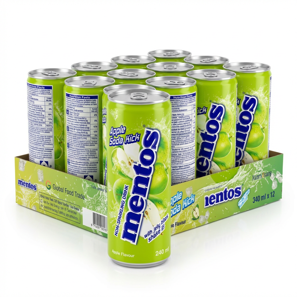 Lemon-Lime Getränk, Limonade Dose, Apfelgeschmack, Fruchtlimonade, 6er Pack Dosen