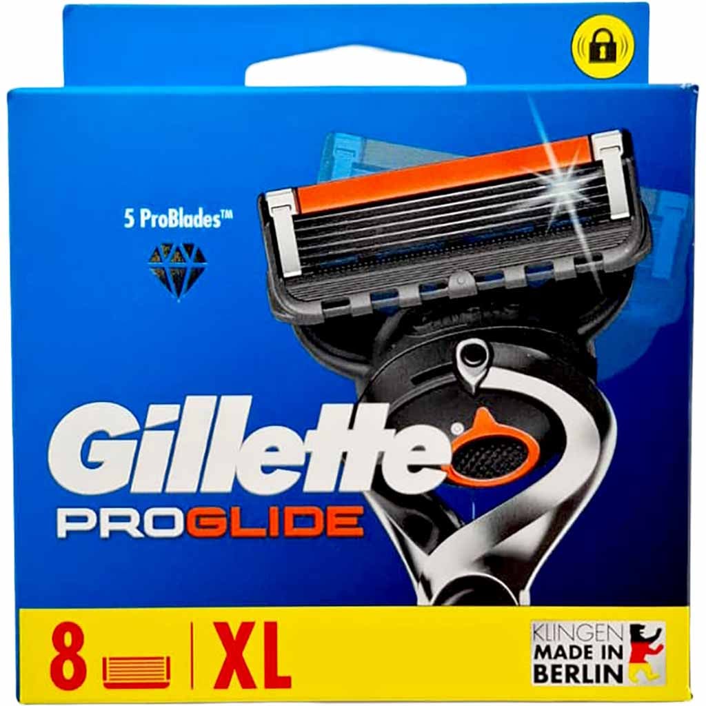 Rasierklingen, Gillette ProGlide, Rasierklingenbox, Rasieraufsatz, 8Klingen