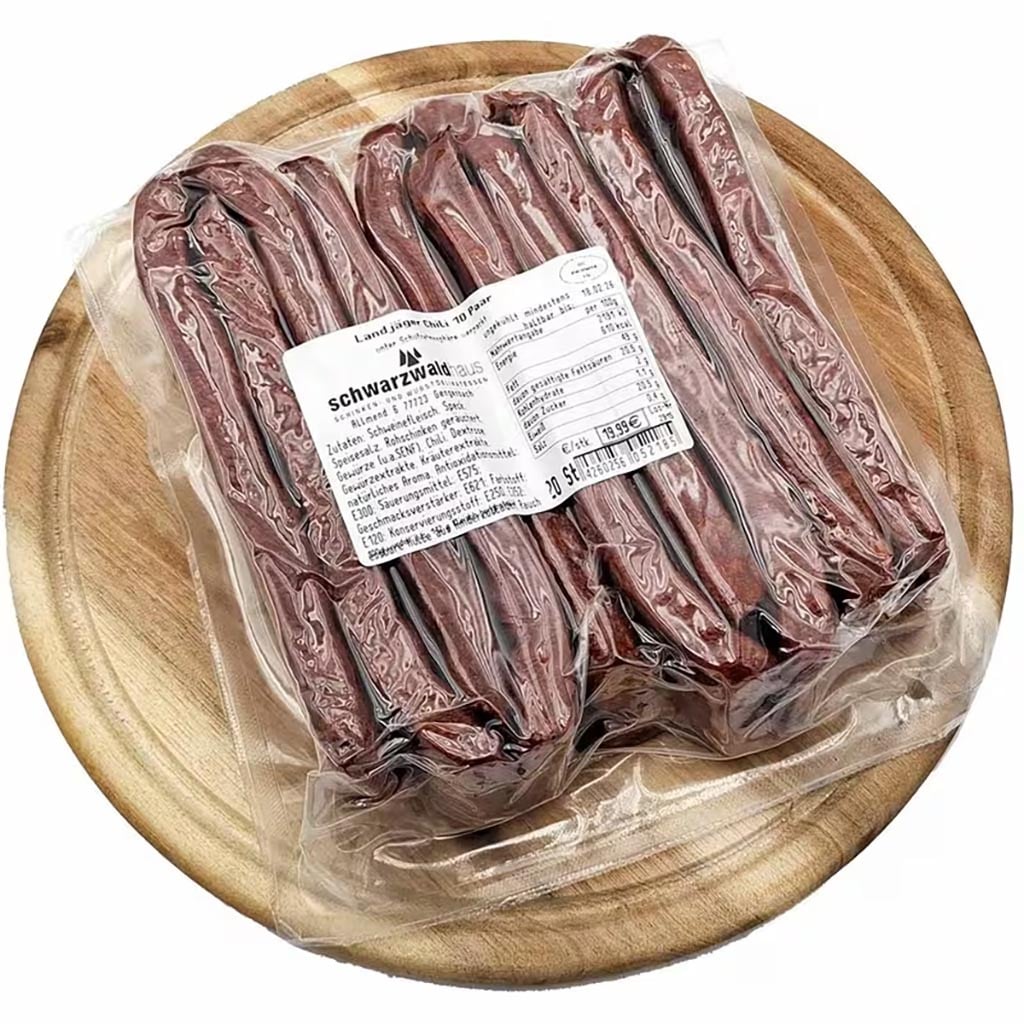 Wurst, Chili, Trockenwurst, Vakuumverpackt, Schneidware
