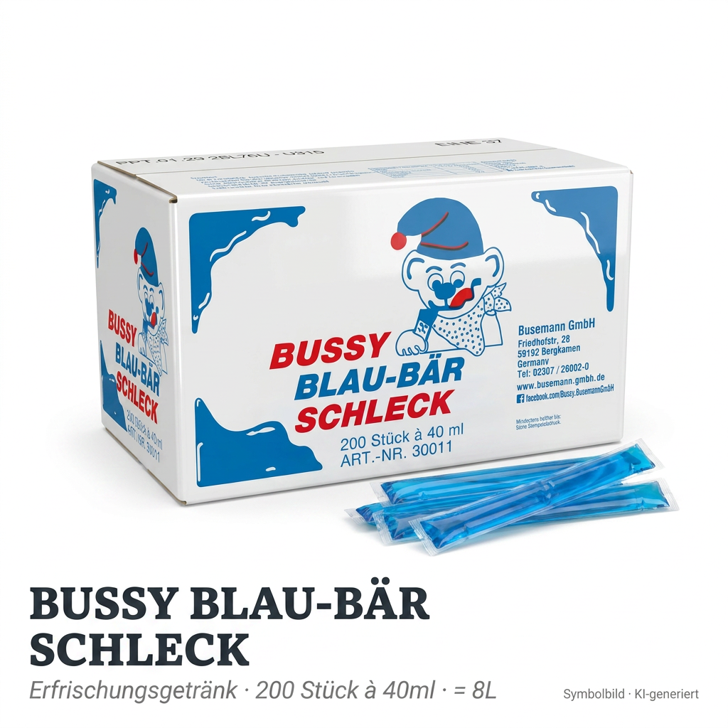 Kaugummi, Blaue Bär-Schleck, Schleck, 200 Stück, 40 ml