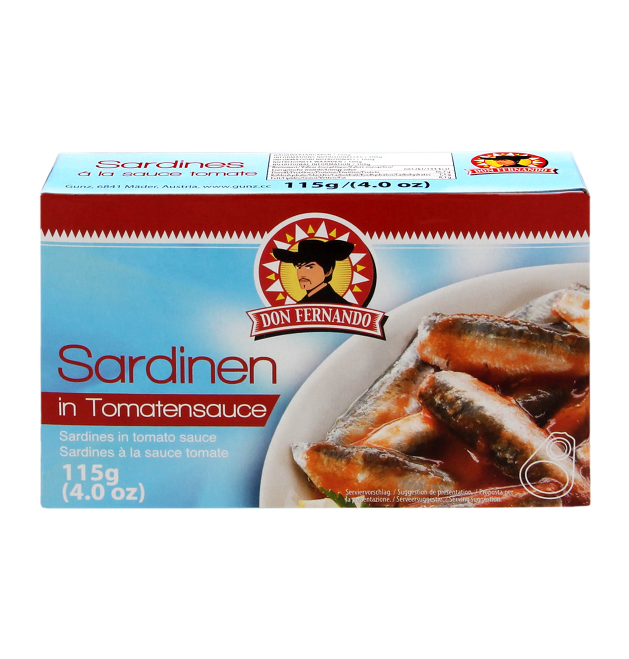 Don Fernando Sardinen in Tomatensauce 115g MHD 06.07.29