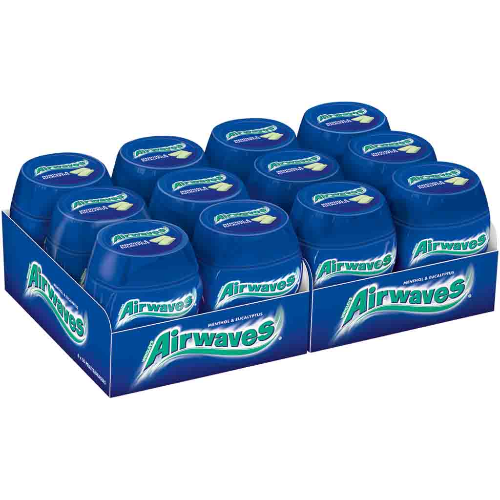 Wrigleys Airwaves Menthol & Eucalyptus 12x50 Kaugummi-Dragees
