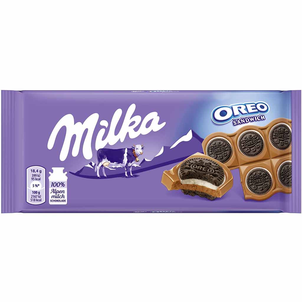 MILKA Tafelschokolade Oreo Sandwich 92g MHD 15.01.27