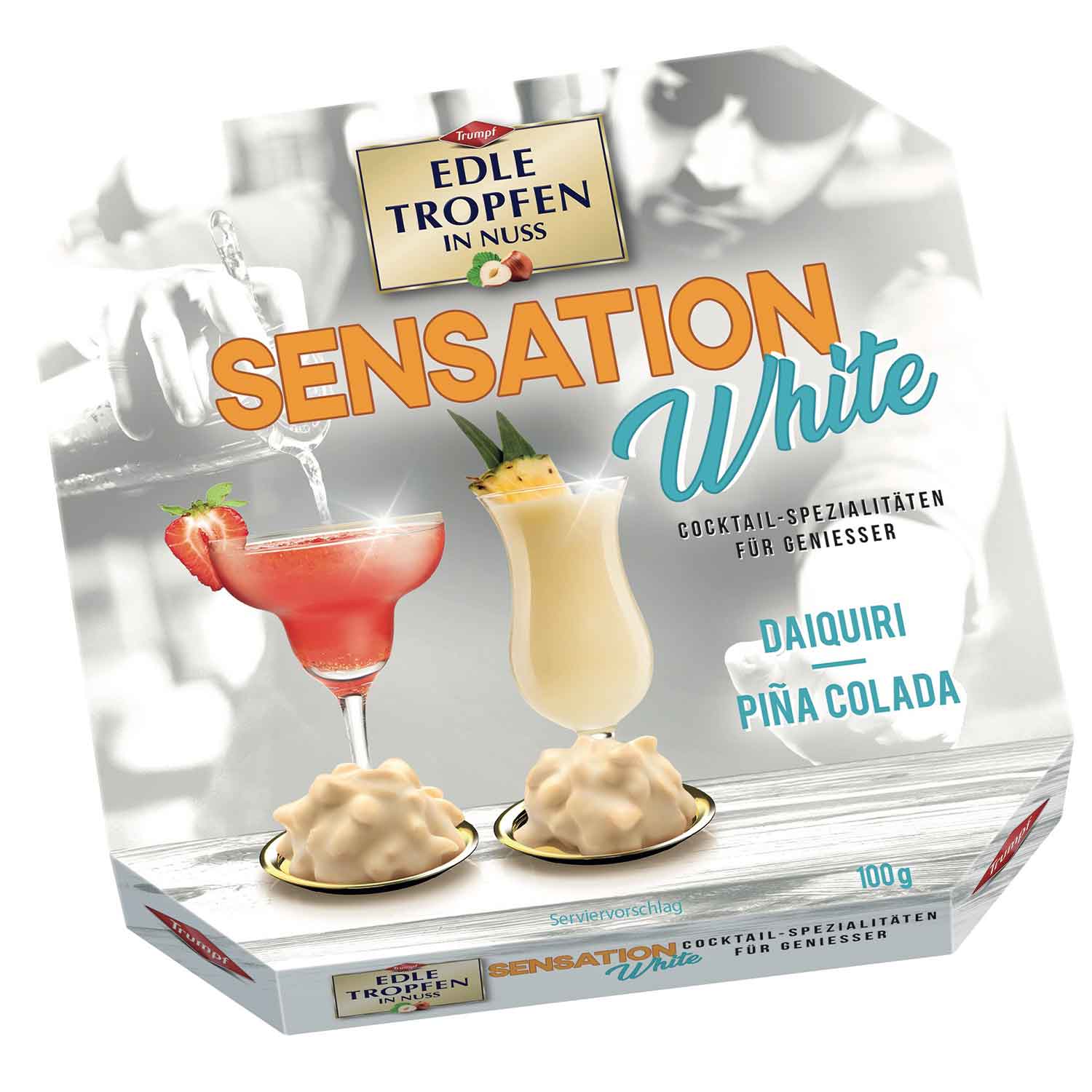 Cocktail-Garnitur, Piña Colada, Daiquiri, Sensation White, Nuss-Tafel