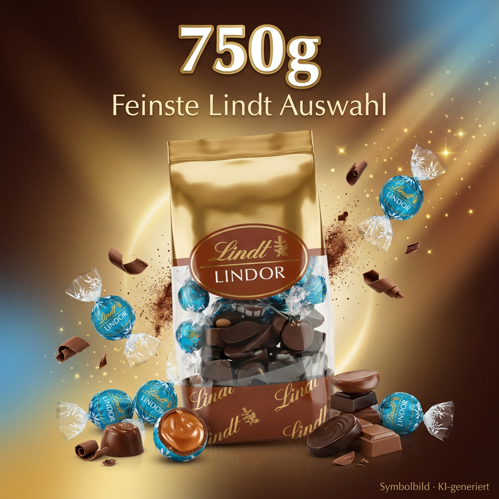 Kakao Bonbons, Lindt Lindor, Schokoladenmischung, Pralinen, Packung 750g