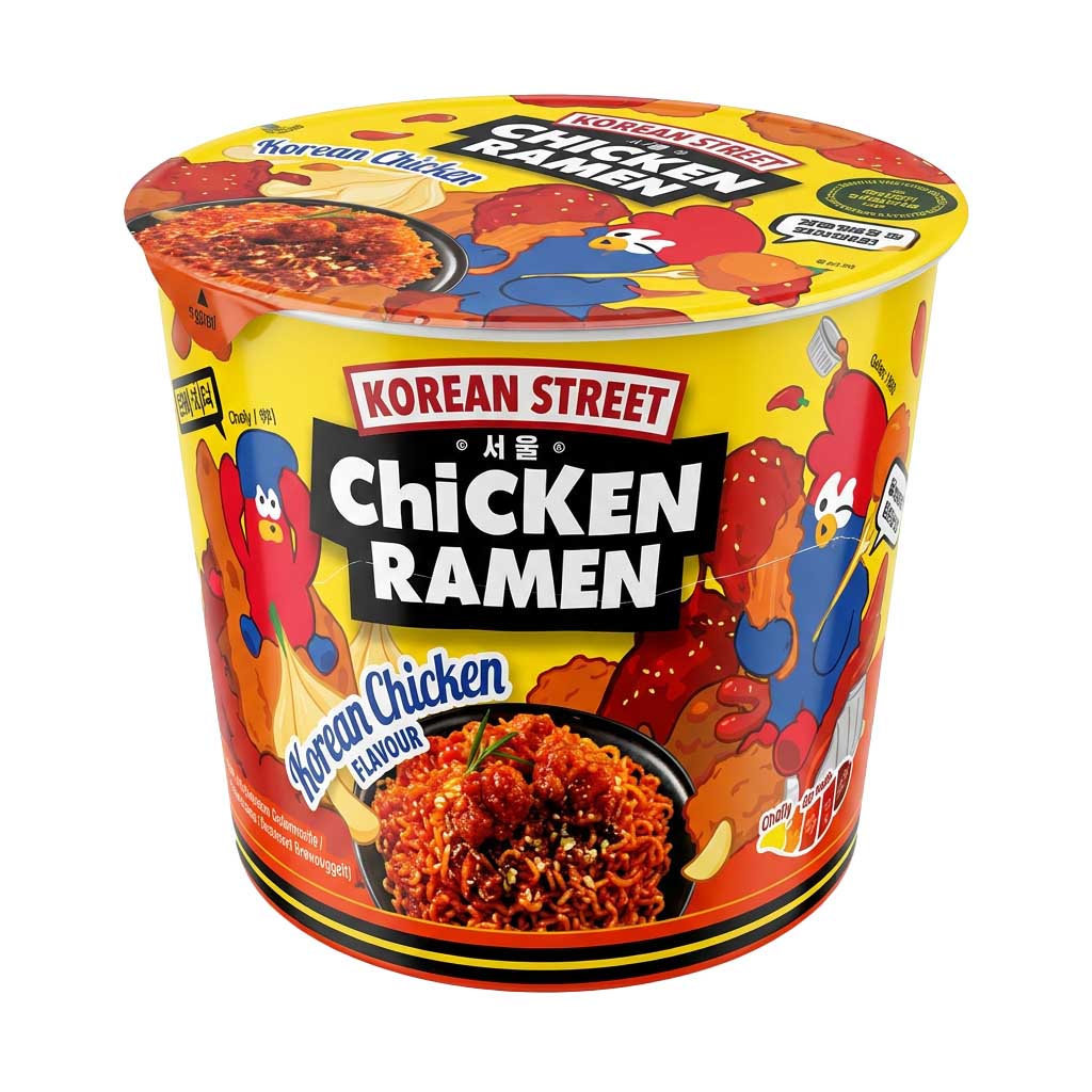 Instant-Topf, Ramennudeln, Huhn, Korean Street, Chili-Chicken