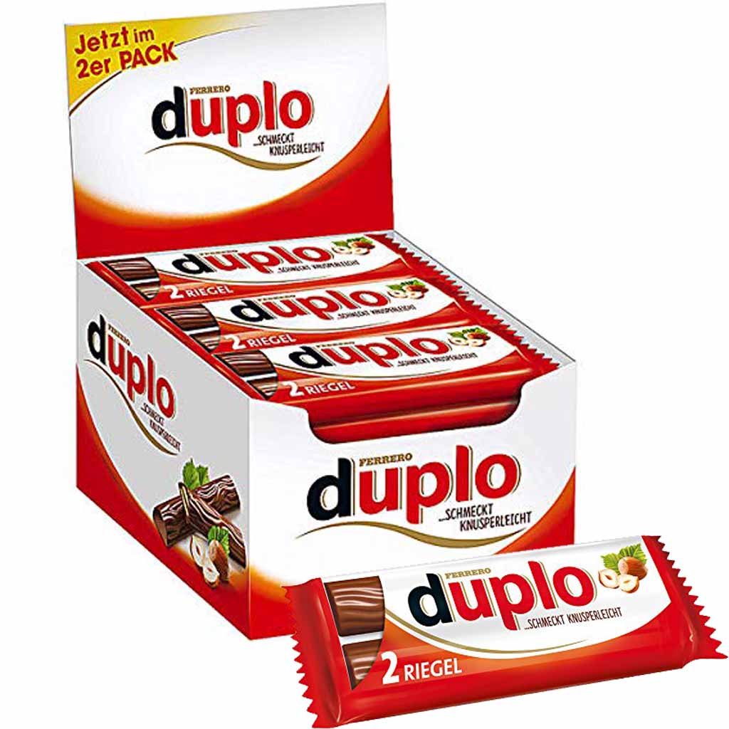 24x Ferrero Duplo Duo Schokoladenriegel á 36,4g=874g MHD 23.12.26