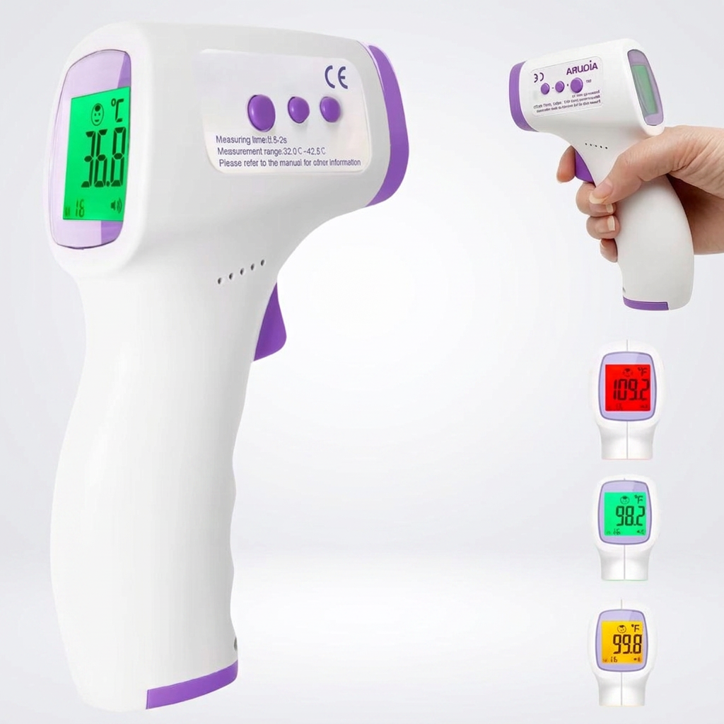 Thermometer, Infrarot, Kontaktlos, Kindersicher, Display