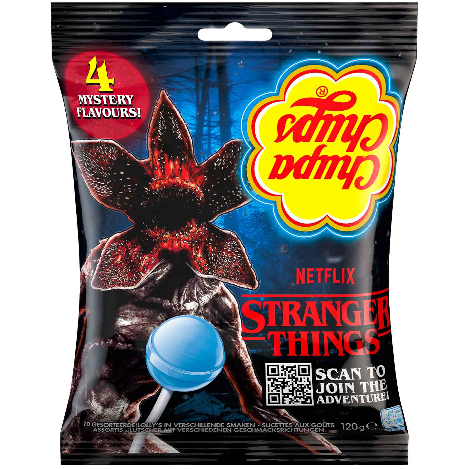 Chupa Chups Stranger Things Upside Down Lutscher 10 Stück 120g