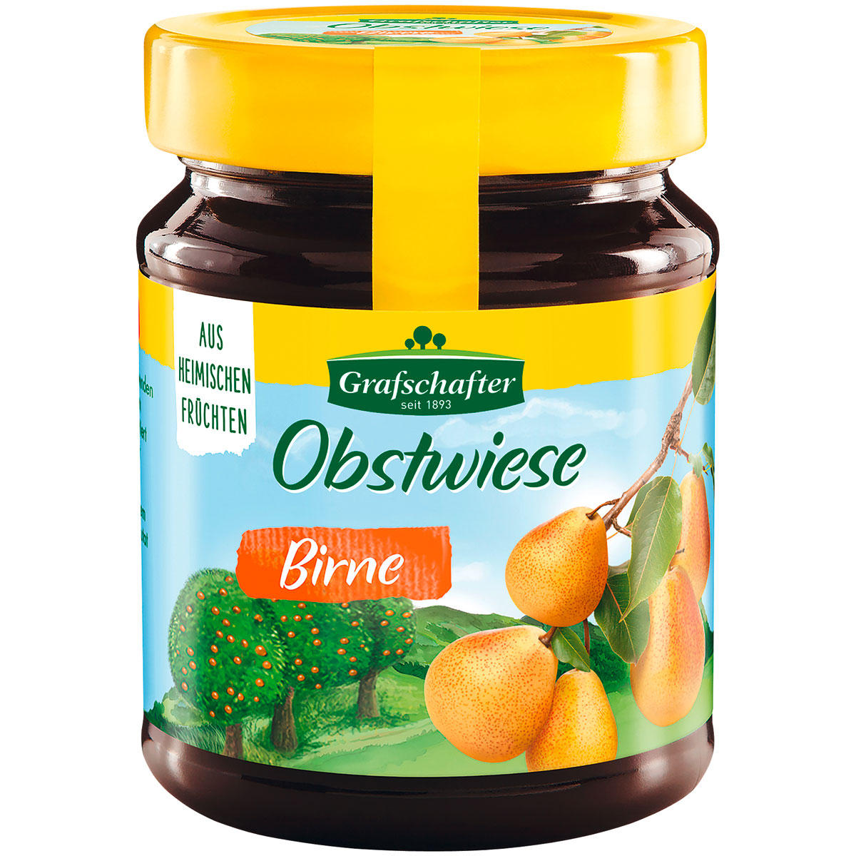 Obstmus, Birne, Birnenmarmelade, Glasbehälter, Obstaufstrich