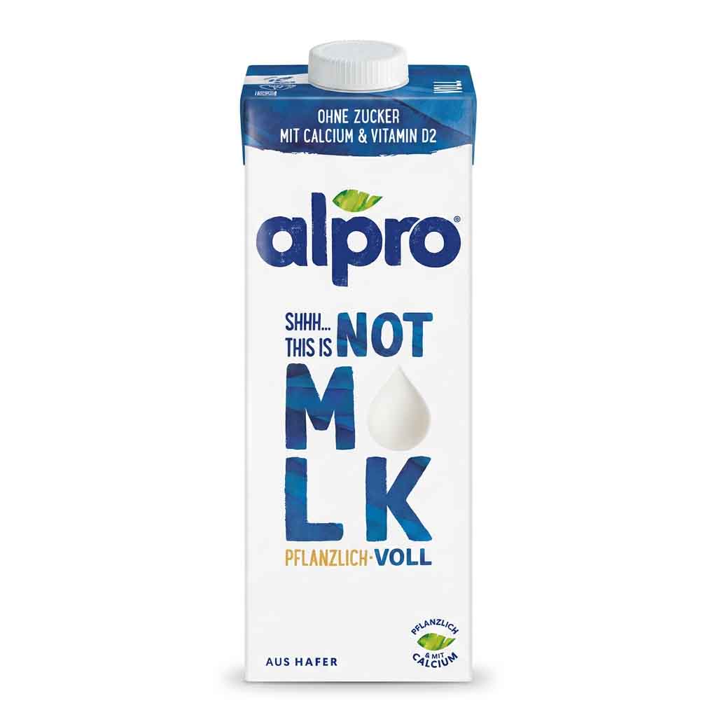 Molkedose, Kalzium, Vitamin D2, Pflanzenmilch, Alpro