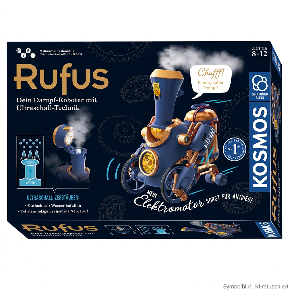Dampfroboter, Ultraschall-Technik, KOSMOS, Elektromotor, Spielzeug