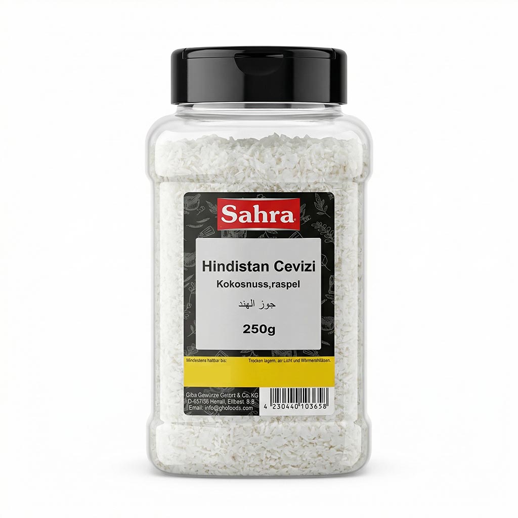 Hindistan Cevizi, Kokosnussraspel, Kokosraspel, Weiße Körner, 250g