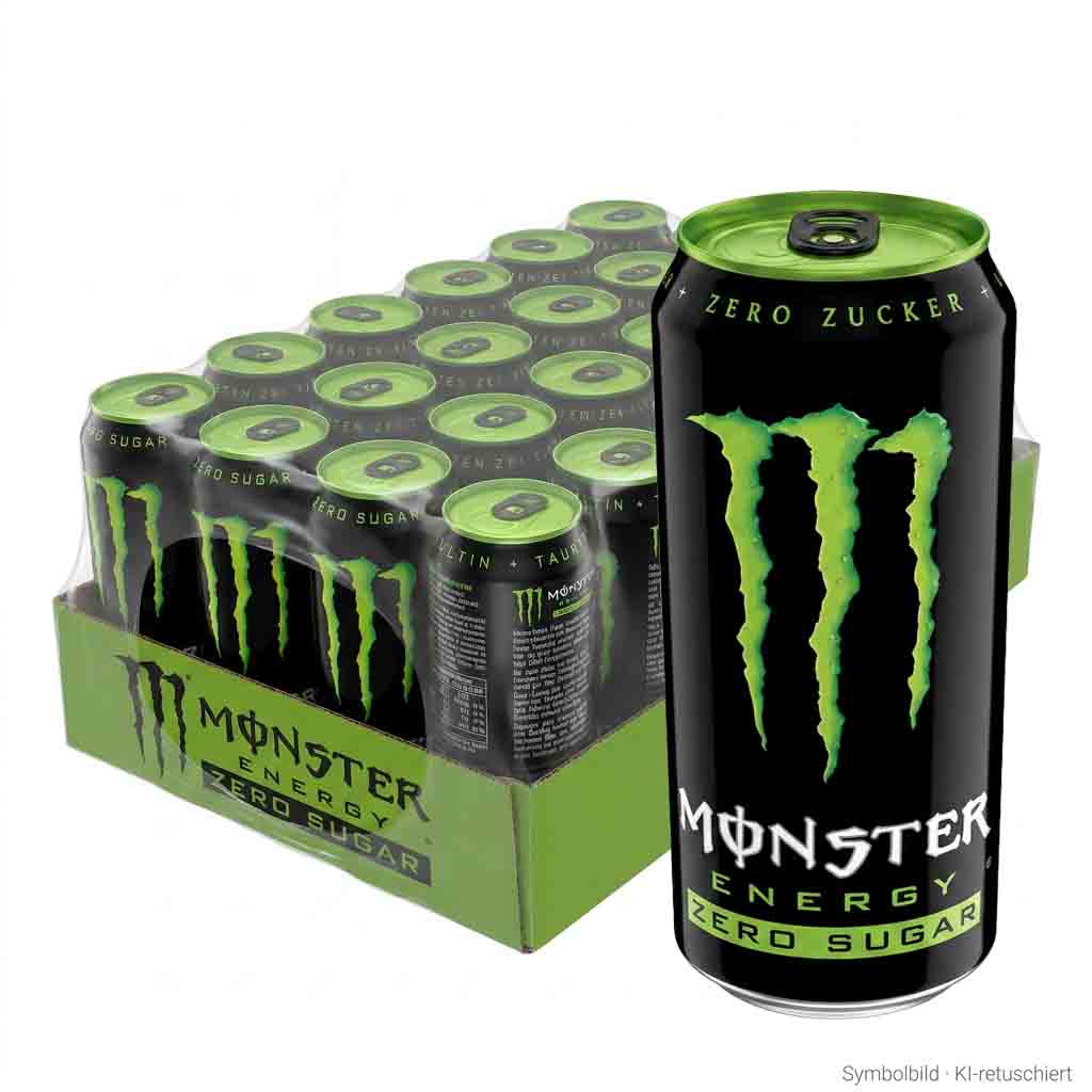 Getränkedose, Monster Energy, Zero Sugar, Koffein, Größe 355ml