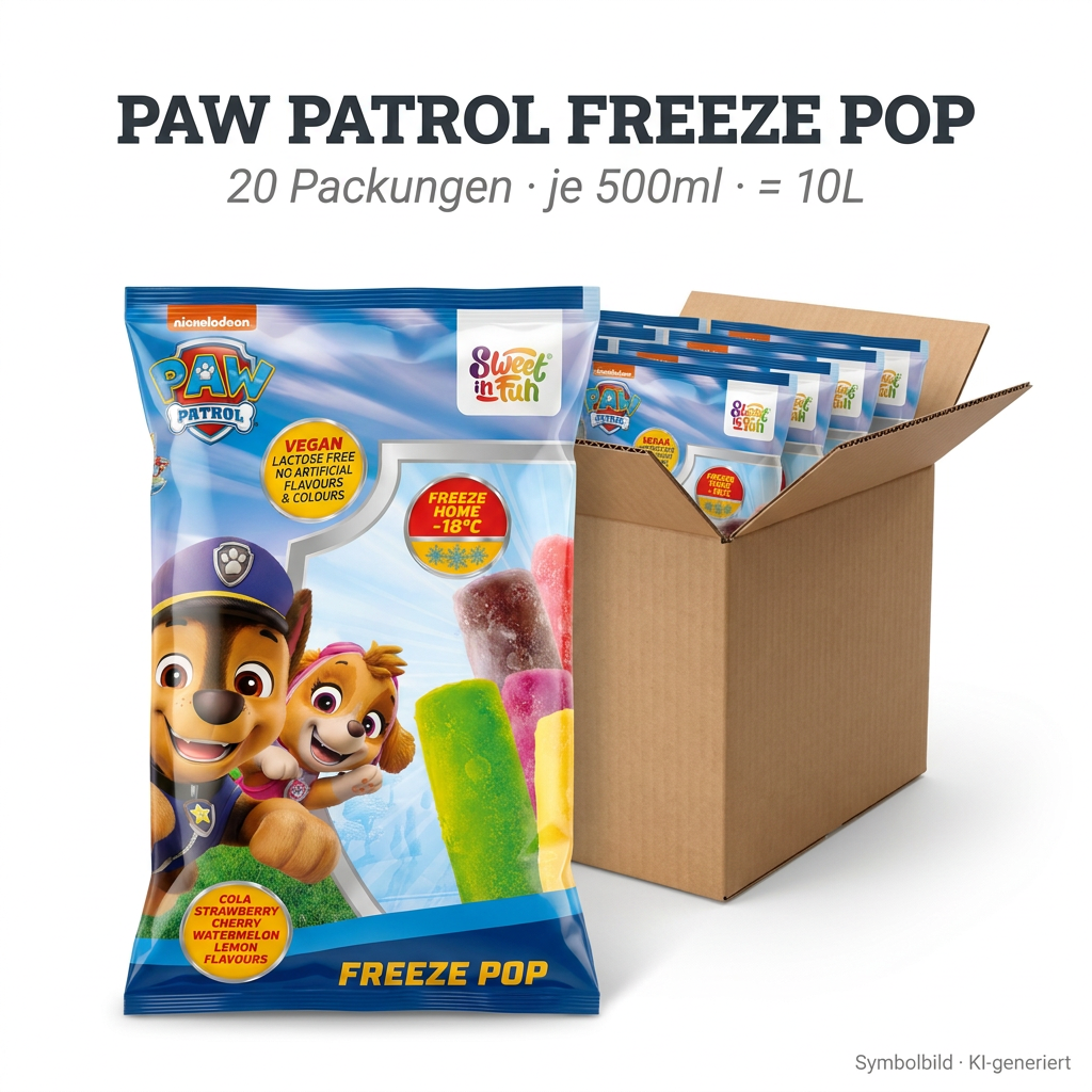 Snack, Gummi, Freeze Pop, Paw Patrol, Kartonverpackung