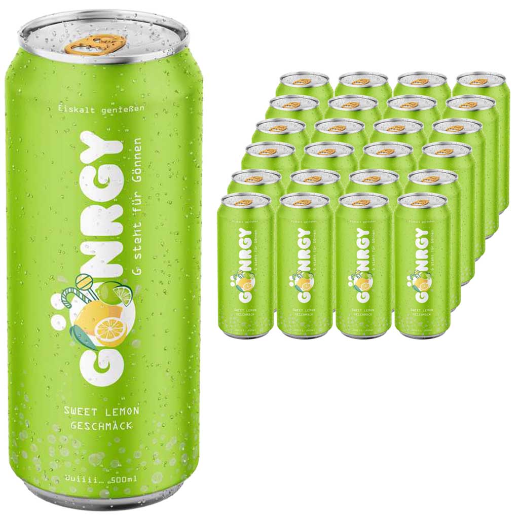 Limonade Dose, Grüne Dose, Zitrusgeschmack, Süße Zitrone, Aluminiumdose