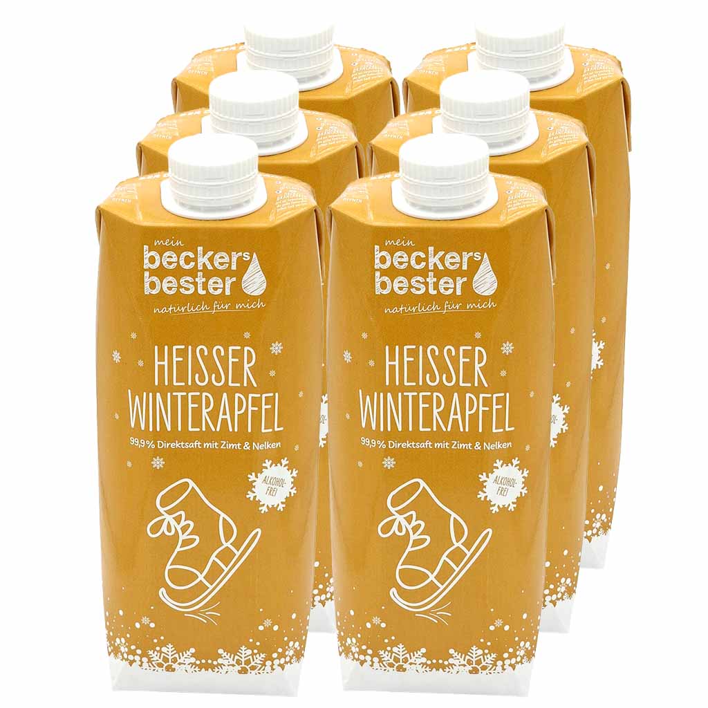 Winterapfel, Saftpackung, Orangene Packung, 6er Pack, Alkoholfrei