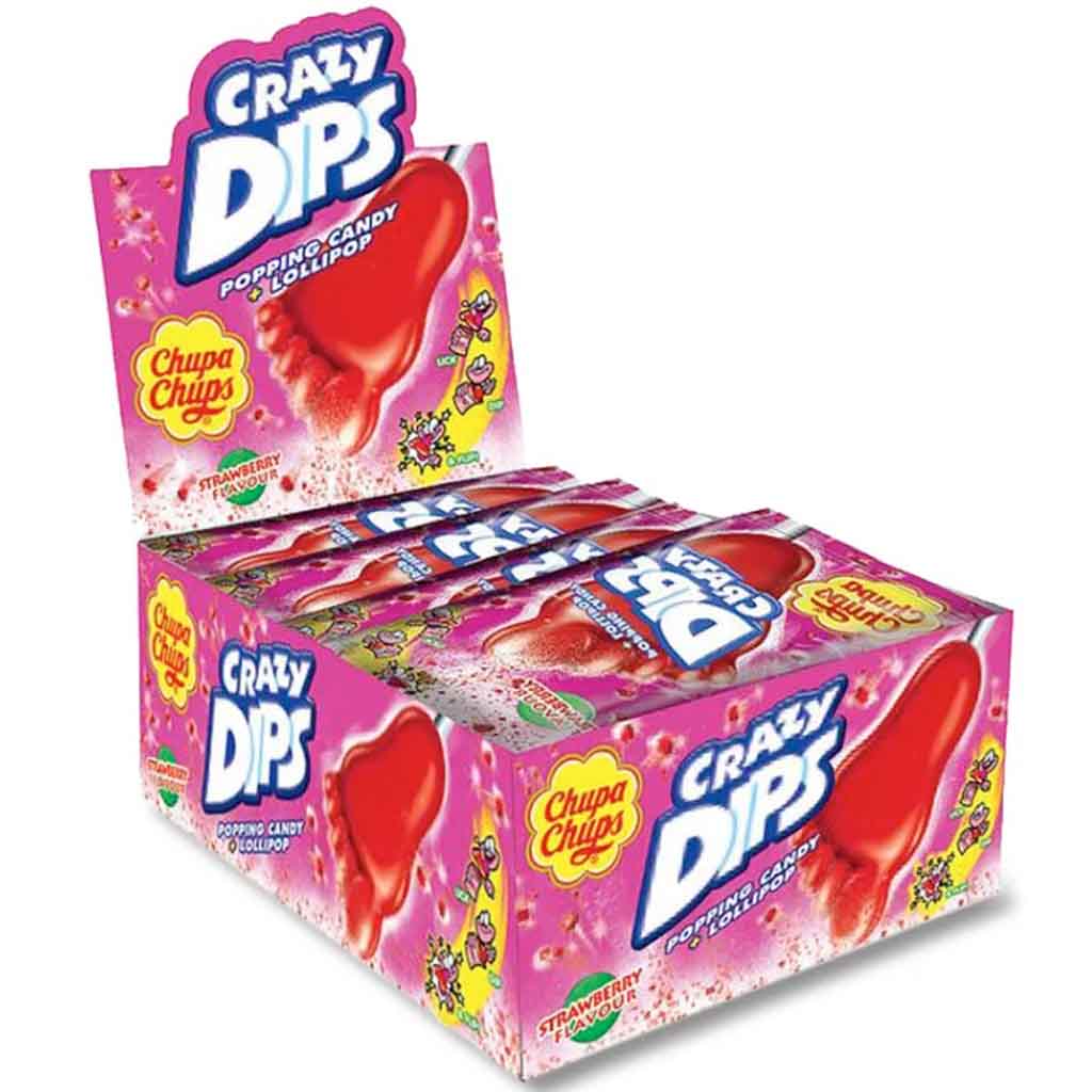 Chupa Chups Crazy Dips Erdbeere 24x14g=336g MHD 30.03.28