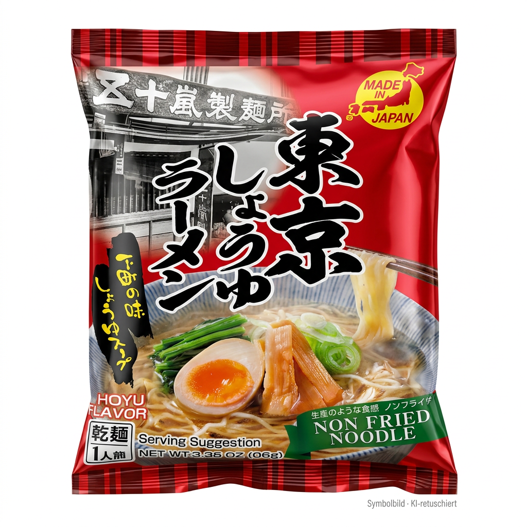Instant Nudeln, Nicht frittiert, Ramen, Sojasauce Geschmack, Verpackter Snack