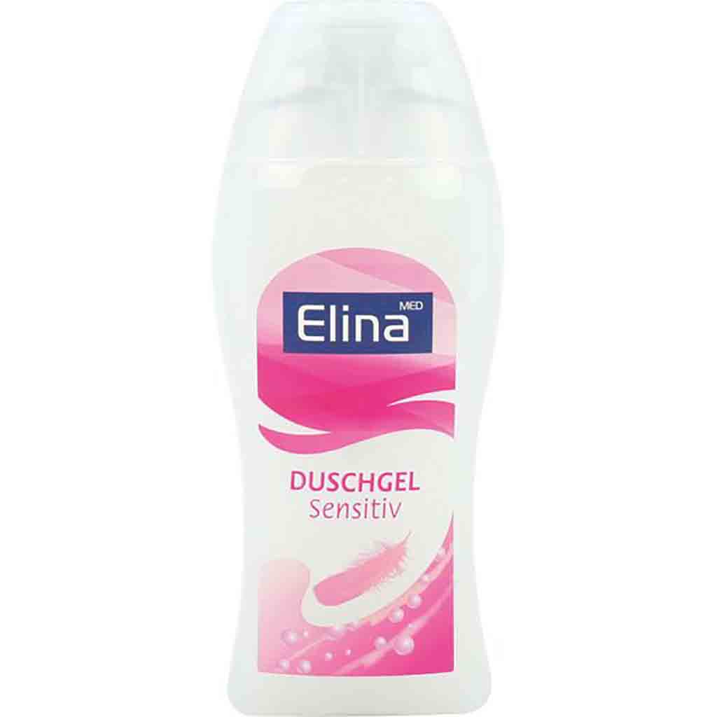 Duschgel, Sensitive, Flasche, Weiß, Pink