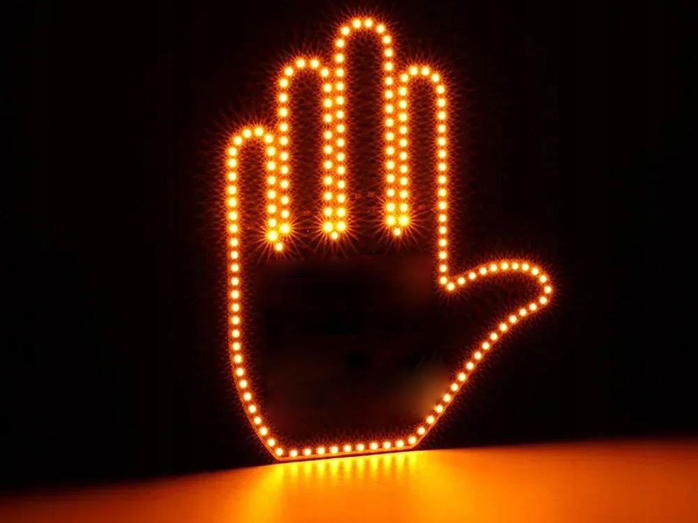 LED, Hand, Neon, Lichtreklame, Dekoration