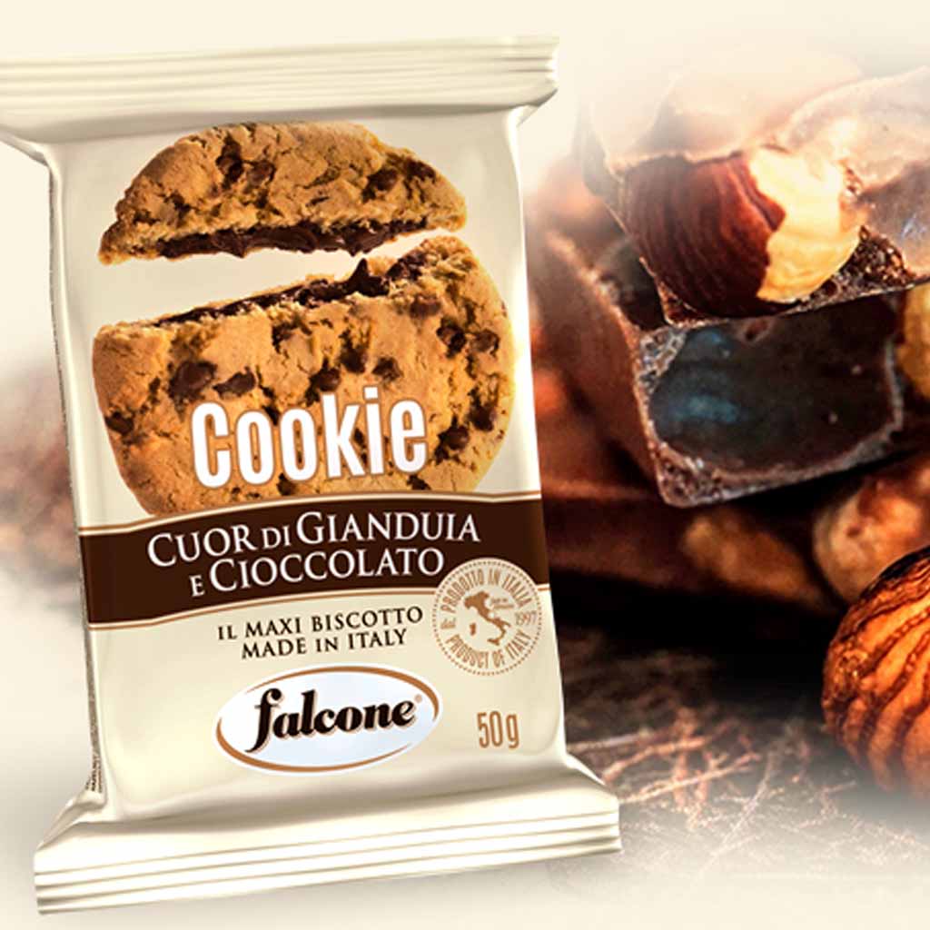 40x Falcone XXL-Cookies Nussnougatcreme Füllung á 50g=2kg MHD 03.02.27