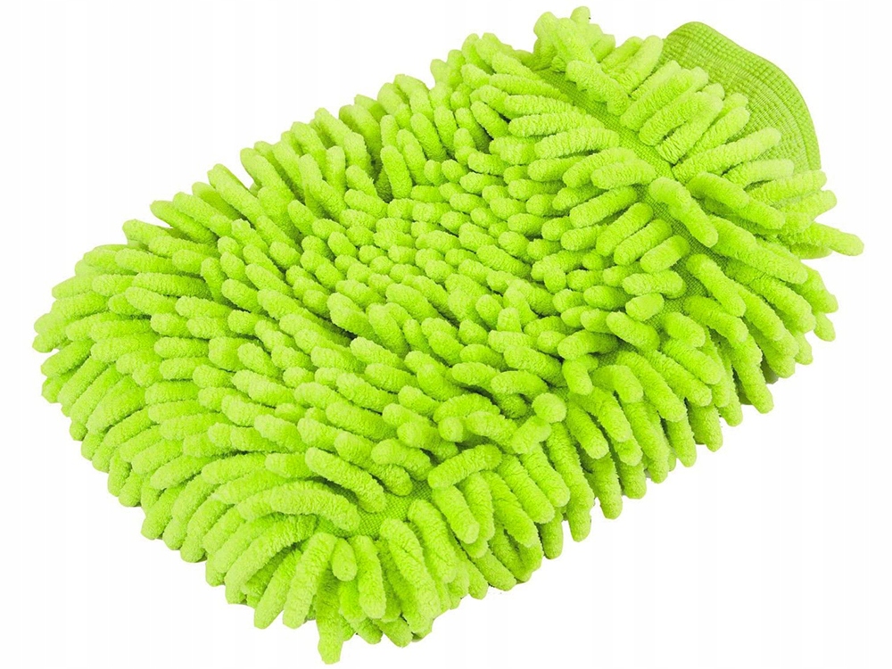 Mikrofasertuch, Waschhandschuh, Latzpuffer, Grasgrün, Reinigungsleder