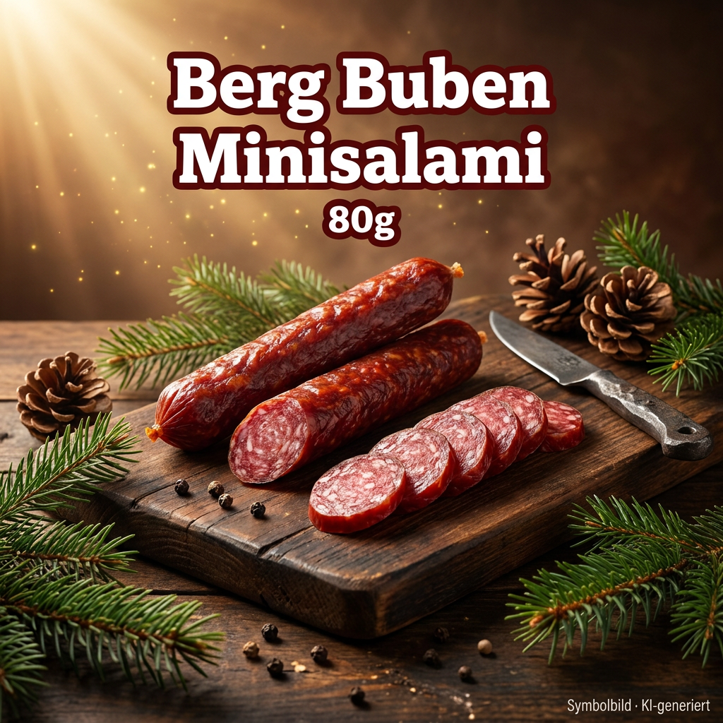 Wurst, Salami, Dörrsalami, 80g, Holzbrett