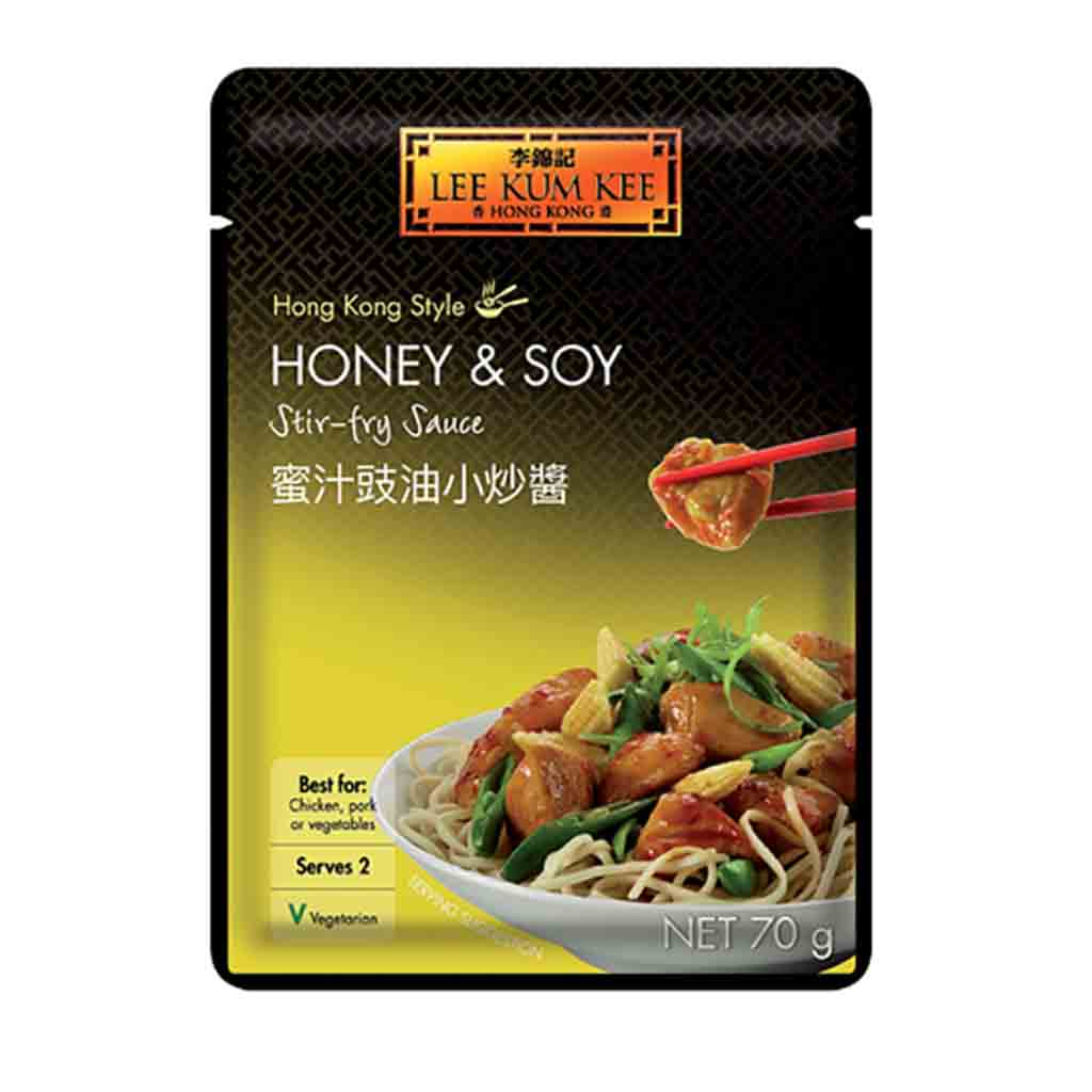 Stir-fry-Sauce, Honig-Sauce, Sojasauce, Beutelverpackung, Nettoinhalt 70 g